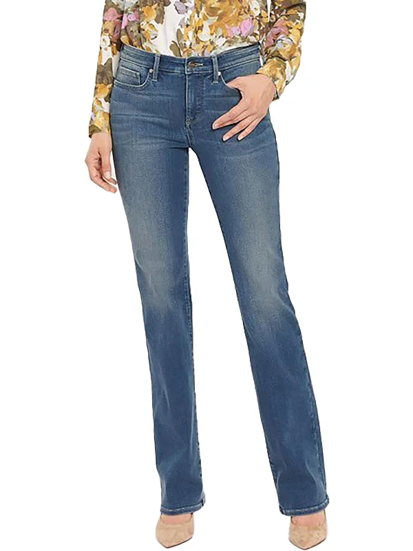 moss flex pants -Womens Mid-Rise Stretch Bootcut Jeans