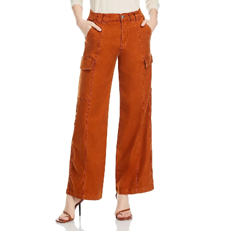 puff stripe pants -Womens Mid-Rise Utility Cargo Jeans