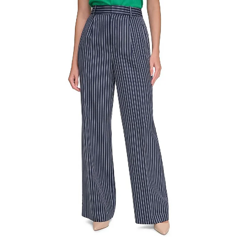 slate sturdy pants -Womens Pin Stripe Wide Leg Wide Leg Pants