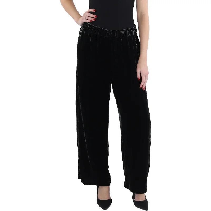 ruby ripple pants -Womens Velvet Elastic Waist Ankle Pants