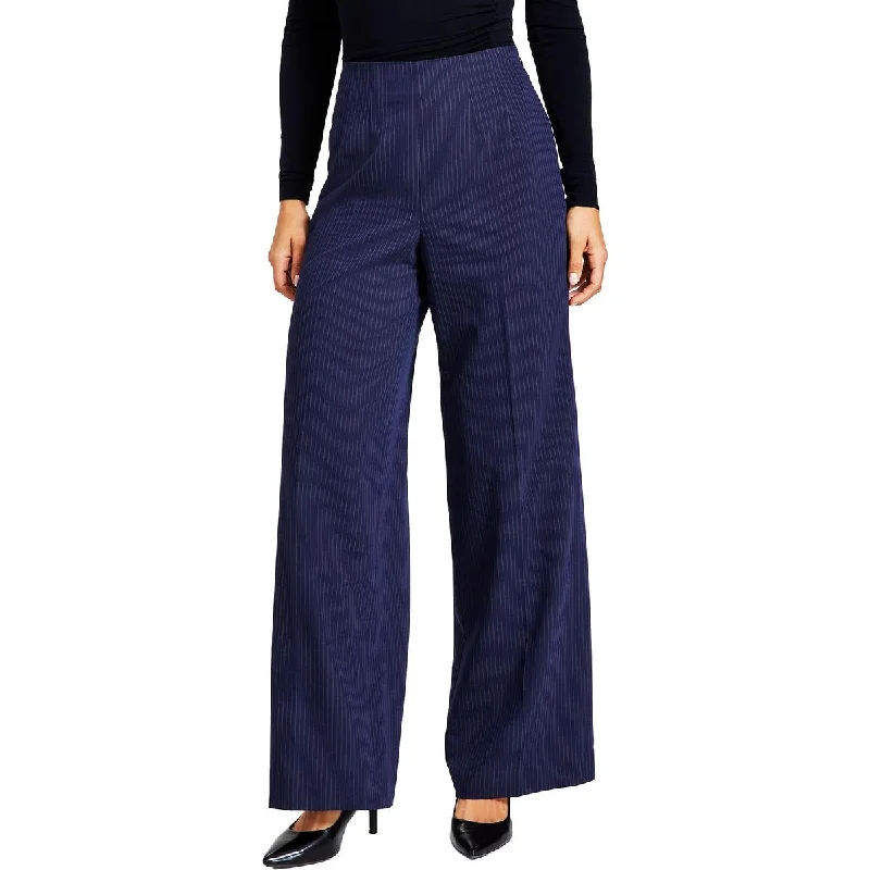 plum flex pants -Womens Wide Leg Pin Strip Wide Leg Pants